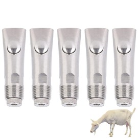 Pack of 5 Pork Drinkers Nipples, Stainless Steel Pig Drinkers, Automatic Pig Drinkers, Livestock Drinkers for Sows, Piglets, Cows (85 mm)