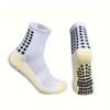 Non-Slip Athletic Socks with Grippers, White, Kids Soccer Training Socks,