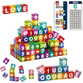 Magnetic Letters and Numbers for Kids - 40 Piece Educational Alphabet Magnets Set in Premium Tin Case, Perfect for Toddlers Ages 3-8 Learning Spelling Reading Math on Fridge, Preschool Gift
