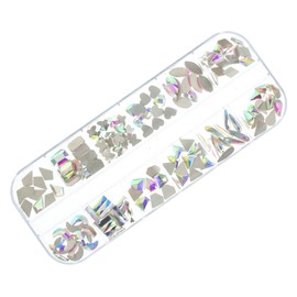 Hohopeti Flatback Nail Charms Multi-shape Rhinestones for Glamorous Manicure Elegant Nail Art Versatile for Craft Projects and Personal Decor