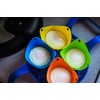 Hatrigo Silicone Egg Poaching Cups with Built-in Ring Standers for