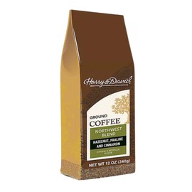 Harry & David Northwest Blend Arabica Coffee Flavored with Cinnamon, Praline and Hazelnut, Medium Roast Ground - 12 Ounce