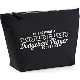 Hippowarehouse This is what a world class dodgeball player looks like printed make up cosmetic wash bag 18x19x9cm