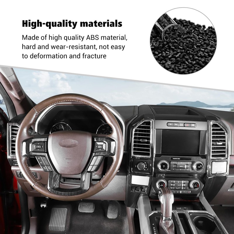 Voodonala for F-150 2015-2020 Center Console Interior Trim Cover Kits