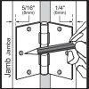 Everbilt 3-1/2" Satin Nickel 5/8" Radius Smooth Action Door Hinges,