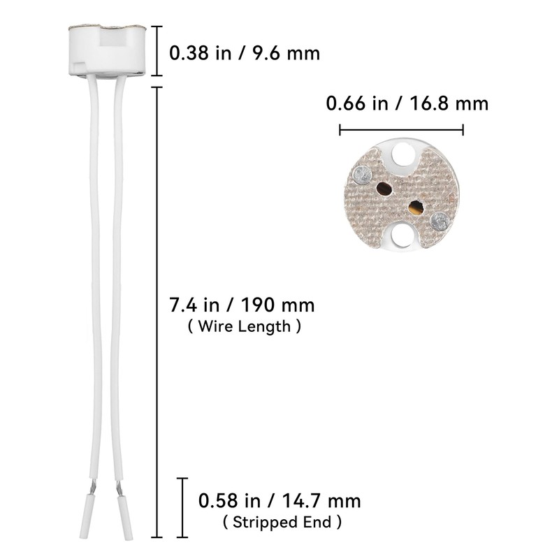 10 Pack LED MR16 Socket, GU5.3 Socket, LED Halogen Lamp