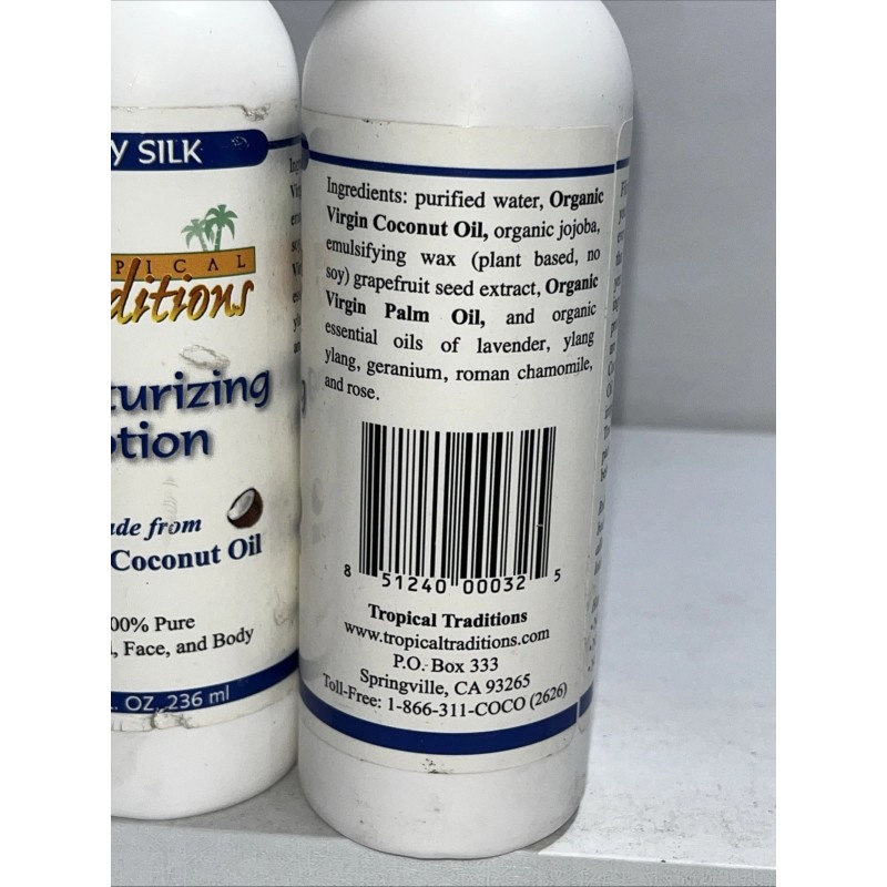Tropical Traditions 2 Sealed Tropical Traditions Baby Silk Moisturizing Lotion,