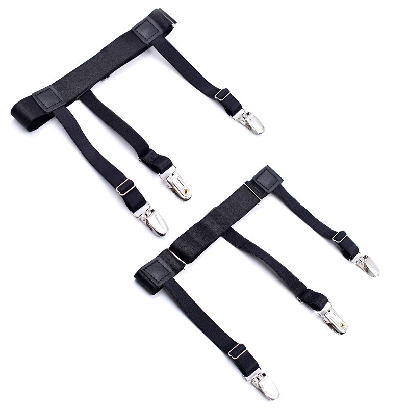 Adjustable Shirt Stays for Men – Elastic Shirt Holders with