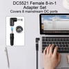 ELFJMZP DC Adapter Plug Set 8-in-1 90 Degree Right Angle