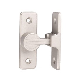 Sliding Door Lock, 90 Degree Movable Door, Right Angle Buckle, Privacy Lock, Sliding Door Lock and Deadbolt Latch, Cam Lock (Silver White)
