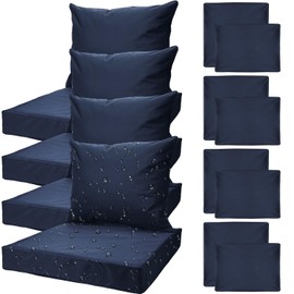 All Smiles Outdoor Patio Furniture Chair Cushion Covers 4Pcs,Navy Blue