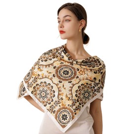 MAIRY Scarf for Women | Square Satin Scarf | Headscarf Headband | Multifunctional Square Scarf Arm Scarf | Designer Scarf Sports Neckerchief Sports Scarf, M090009