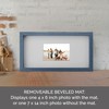 Mikasa Navy Gallery Frame-7x14 Matted to 4x6, 8.03x1.57x15.04 Inch