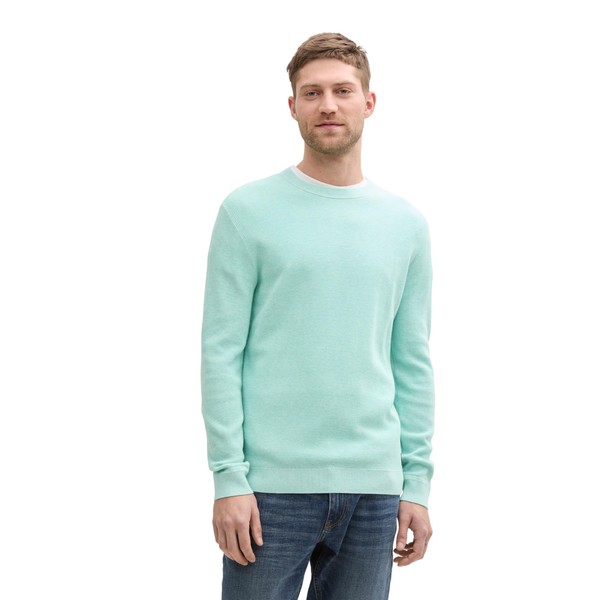 TOM TAILOR Men's Basic Knitted Cotton Jumper, 22232 - Soft