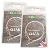 Twin pack fluorocarbon 50cm carp Leaders Flexi Ring swivels fused