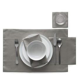 MY DRAP - Servilletas de algodón lavables y reutilizables (25 servilletas, gris)