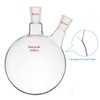 StonyLab Glass 2 Neck Round Bottom Flask RBF, with 24/40