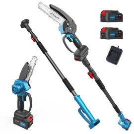 Jovant Cordless Pole Saws for Tree Trimming,2-In-1 Mode Cordless Pole Saw for Cutting Branches and Wood,with Portable Bag and 2-20V 4A Battery