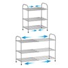 Botion 3 Tier Expandable Shoe Rack for Closet, Stainless Steel