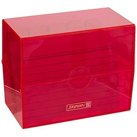 Brunnen 102057026 Index Box 12 x 9.5 x 6.5 cm (for A7 Index Cards), Polystyrene, Pink, Colour Code