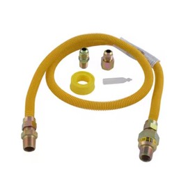 EASTMAN 48-in 1/2-in Mip Inlet x 3/8-in Mip Outlet Stainless Steel Gas Appliance Installation Kit