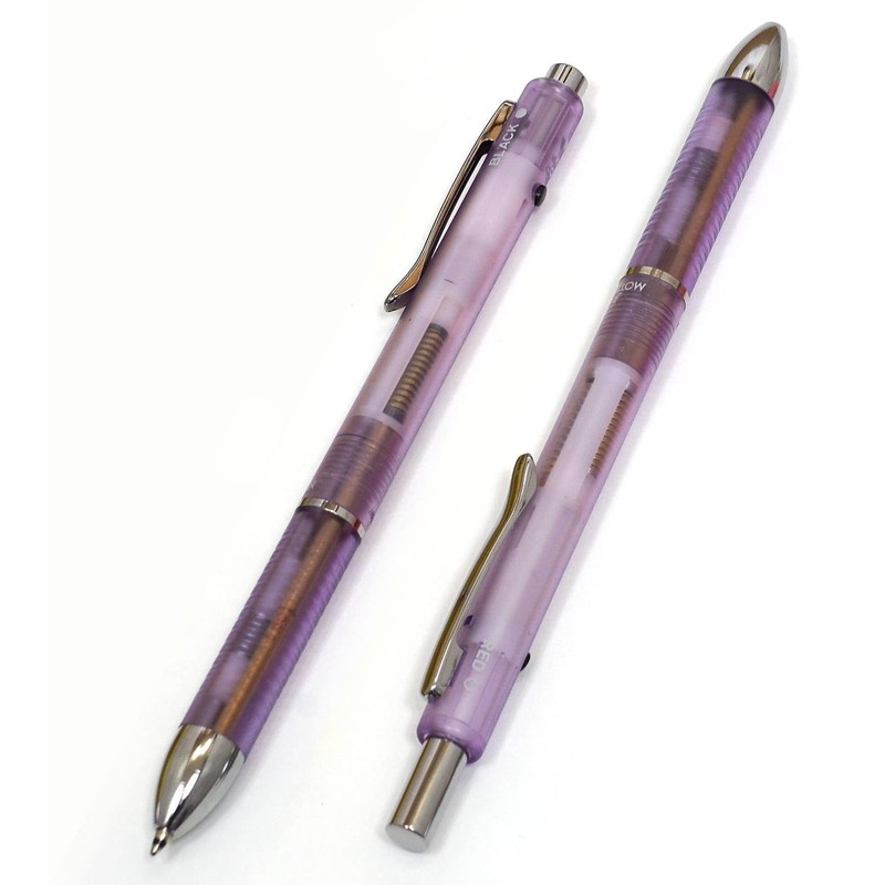 SASL-CL3M-V Chevron Leather Pen Case Blue 3 Mecha Japan Clear