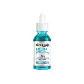 Garnier Express Aclara Sérum Anti Imperfecciones, con Concentrado de Vitamina C, Ácido Salicílico y Niacinamida para Piel Grasa y/o con Tendencia al Acné, 30 ml