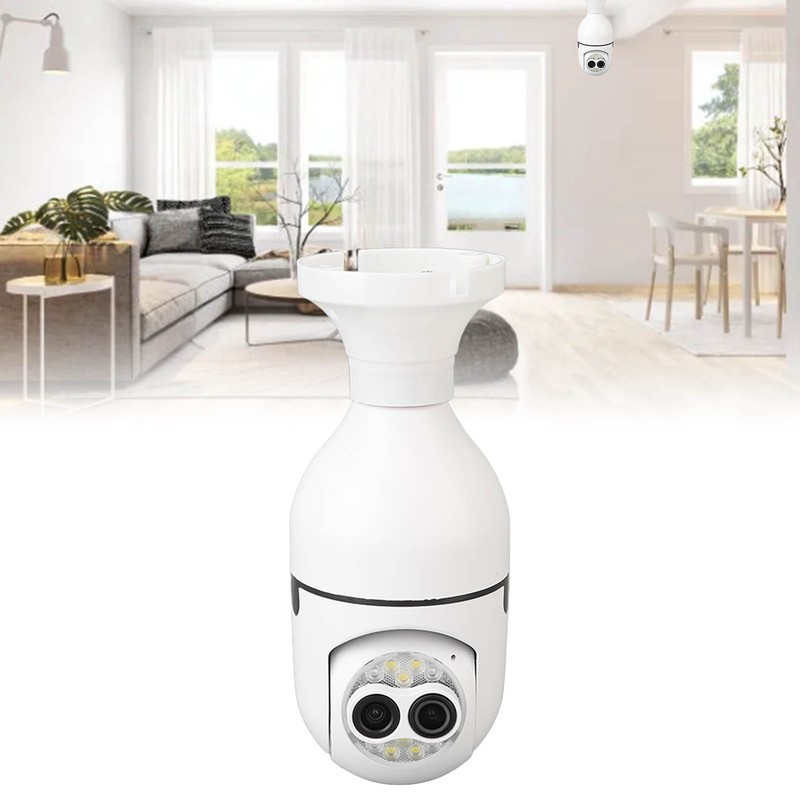 Dual Lens Camera 110 to 250V Sound and Light Alert