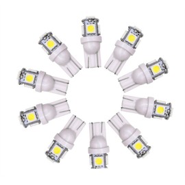 JKLcom T10 194 LED Bulbs 20 Pack, White, Vehicle Light Bulb, LED, Map Light, Dome Light