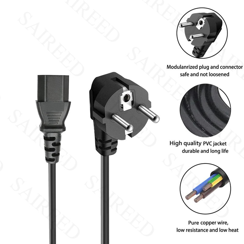 Power Cable Power Cable 3-Pin Replacement for Line 6 Spider