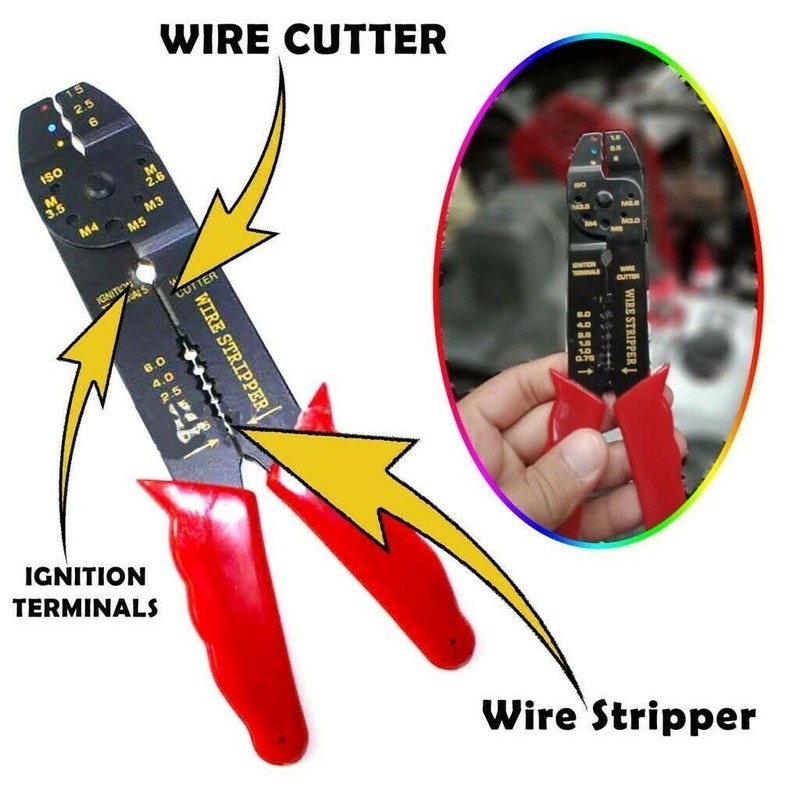 Home Avenue 8" Crimper Plier Crimping Pliers Tool Cable Wire