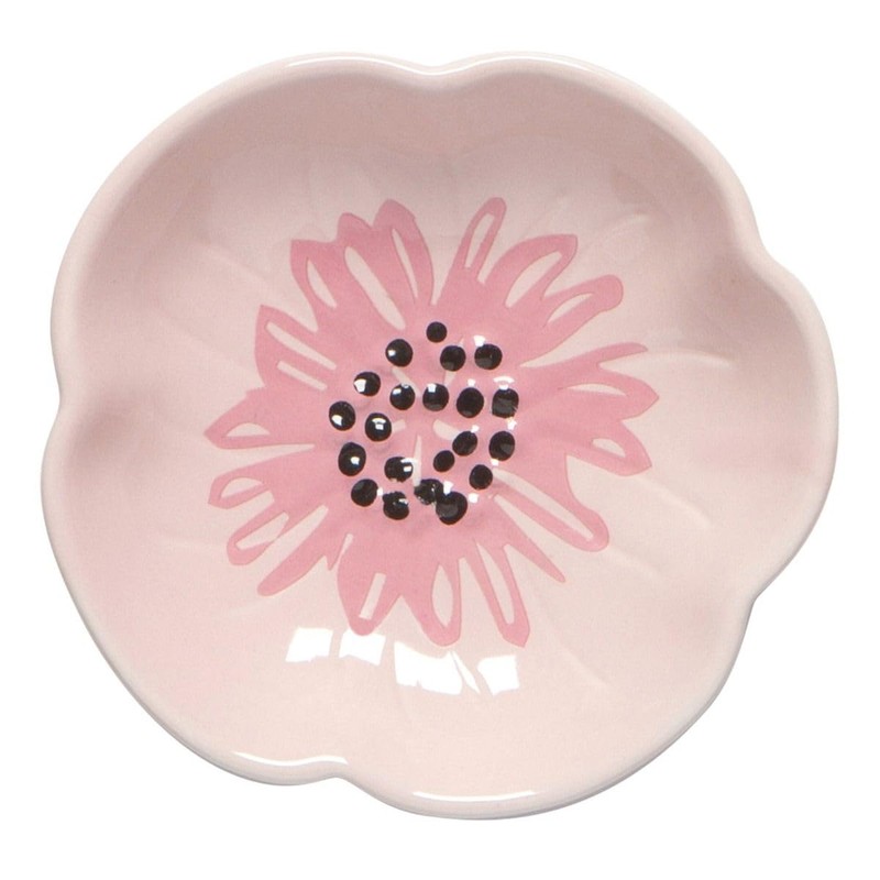 Now Designs Flower Shaped Ceramic Pinch Bowl Set, Soy Sauce
