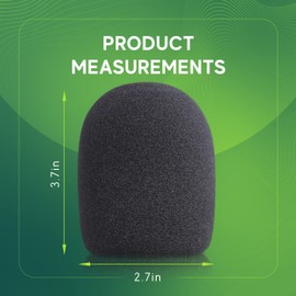 AT2020 Pop Filter by Vocalbeat - Audio Technica AT2035 Condenser Mic Foam Windscreen from Quality Sponge Material - Mic AT2020 USB Pop Windscreen Filters Recording and Background Noises - Black Color