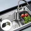OUDQFCJ Pack of 5 Adjustable Stainless Steel Sink Clips Set