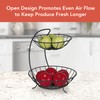 Spectrum Yumi 2 Tier Fruit Basket Server for Kitchen Counter