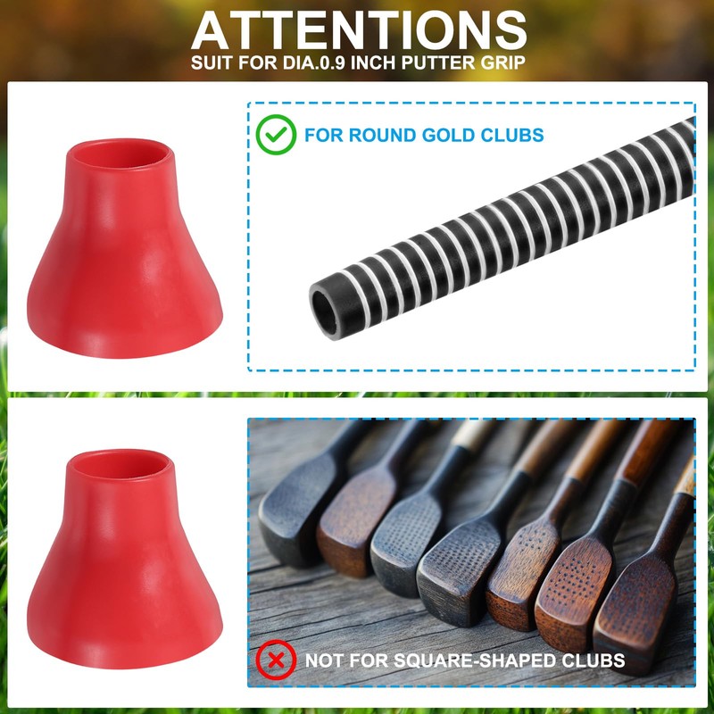 PATIKIL Golfball-Retriever Greifer, 8 Stück Golfball-Saugnapf-Greifer Gummi Puttergriff-Picker-Upper-Werkzeug für Golfer