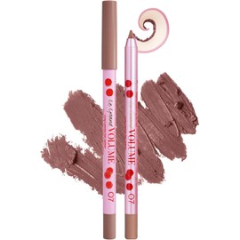 VIVIENNE SABO Le Grand Volume Gel Lip Liner 07 Brown Pink - Long-Lasting Contour Pen, Waterproof, Smudge-proof Creamy Texture, Highly Pigmented, Sharpenable, Premium Make-Up, Cosmetics, Cruelty Free