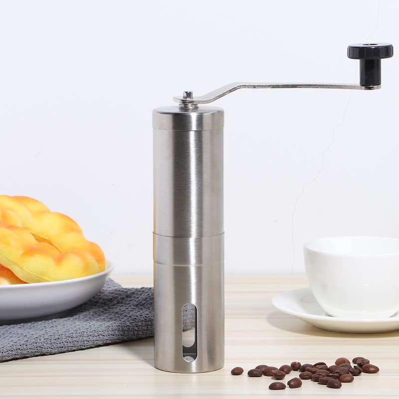 Portable Stainless Steel Manual Coffee Grinder Hand Crank Mill Grinding