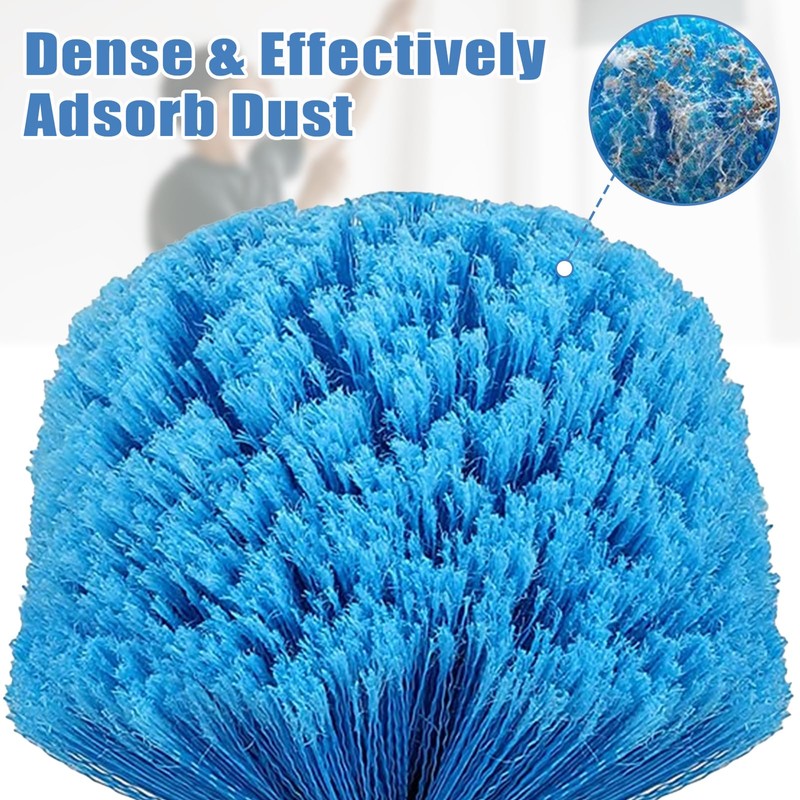 Cobweb Duster with Extension Pole, 6FT Adjustable Stainless Steel Handle