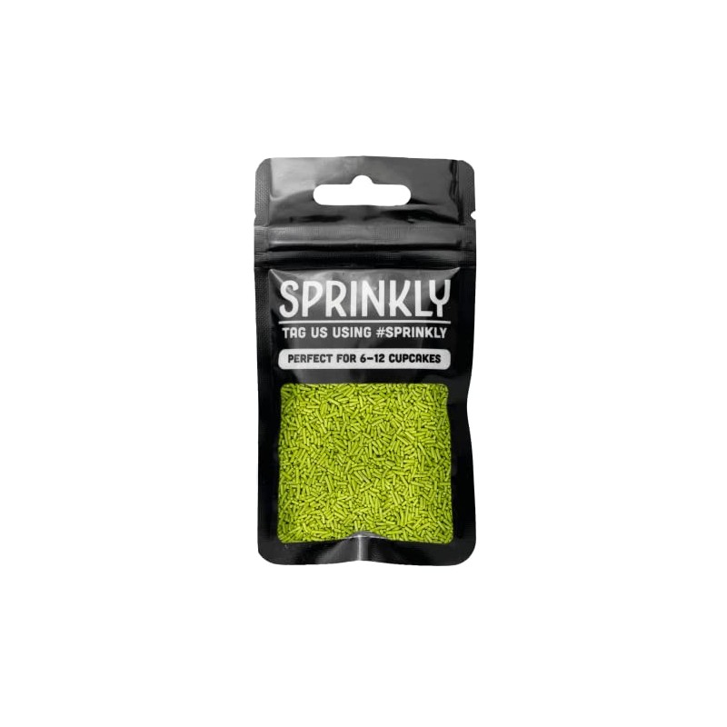 SPRINKLY - Matt Sugar Strands - Light Green - 30g