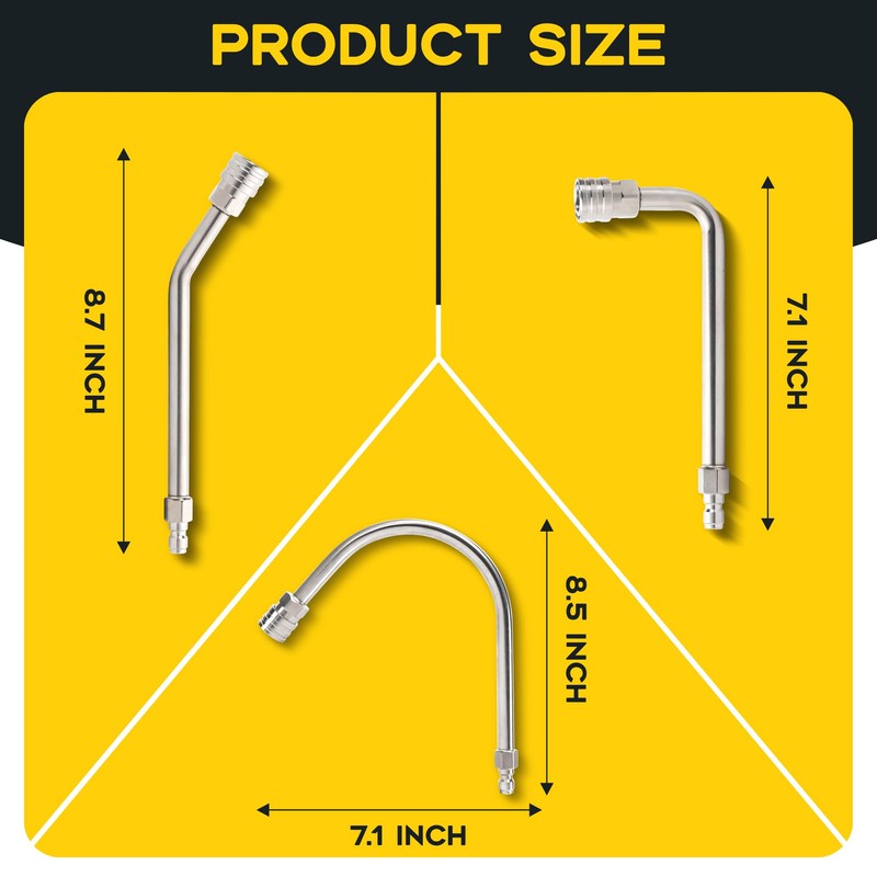 Pressure Washer Extension Wand with Gutter Cleaner Attachment, 30° 90°