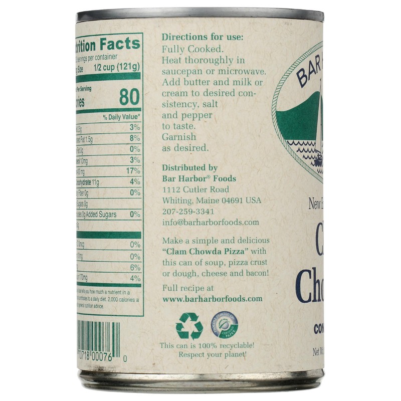 Bar Harbor New England Clam Chowder, 15 Oz