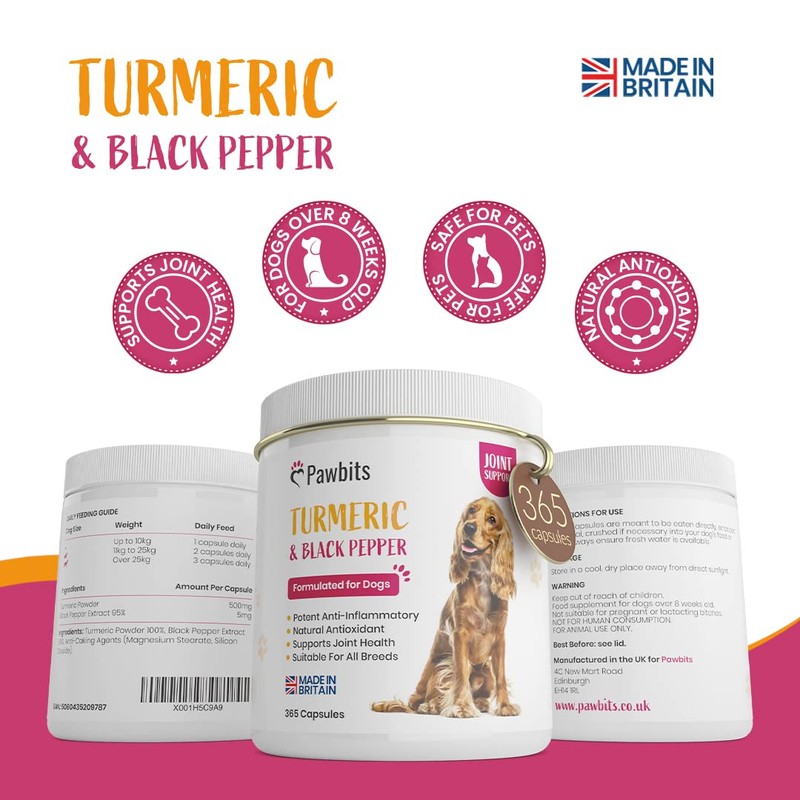 365 Turmeric for Dogs with Active Bioperine Black Pepper |