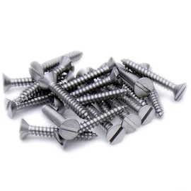 No.10 x 2 (4.8mm x 50mm) Slot Countersunk Self-Tapping Screw - Stainless Steel (A2) (Pack of 20)