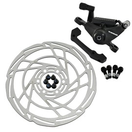 RIDEREVER MCX-2 Post Mount Dual-Piston Mechancial Disc Brake Set w/Rotors, Black, RD2322