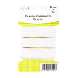 K3T 81202 Elastic Rubber Cord 20 mm x 2 m White