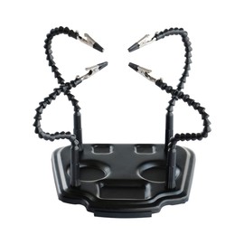 Stanz (TM) Helping Hands Soldering, Third Hand Soldering Tool PCB Holder Four Arms Helping Hands Crafts Jewelry Hobby Workshop Helping Station Non-Slip Steel Weighted Base