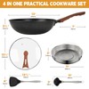 Nonstick Wok with Lid, 13 Inch Woks & Stir-fry Pan