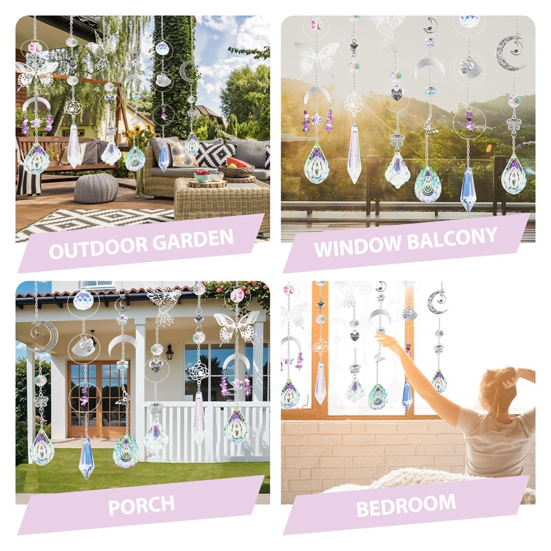 Jokureao 400Pcs Crystal Suncatchers Kit, DIY Suncatchers for Windows, Garden,