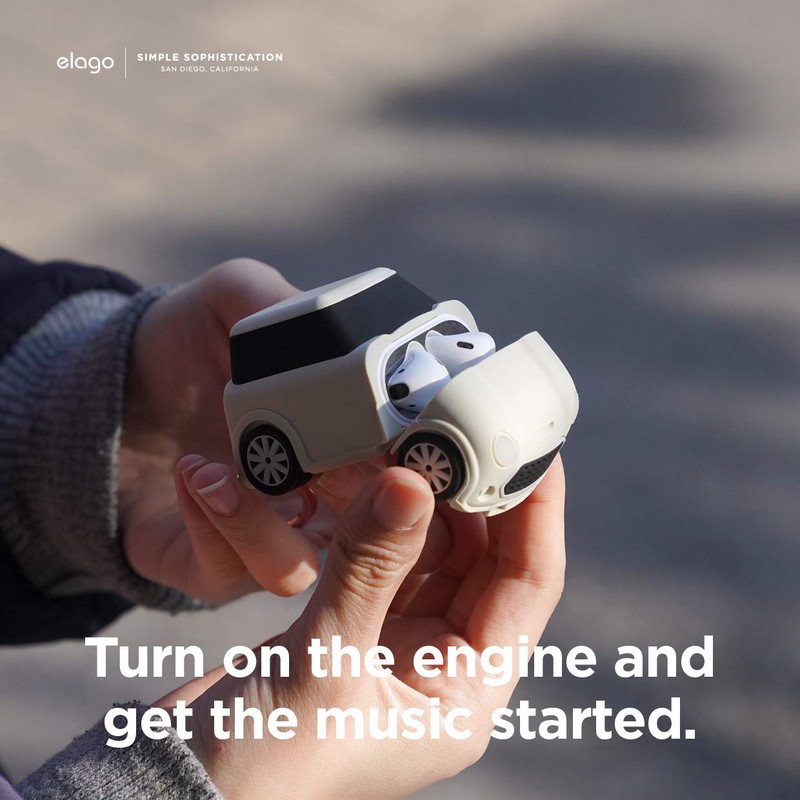 elago MINI CAR Case with Keychain Designed for AirPods 2,